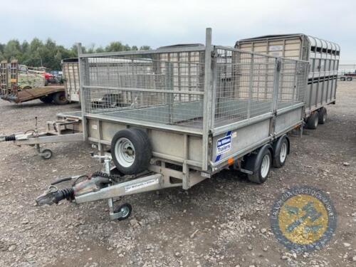 12x6'6 LM Ifor Williams trailer with cage sides, new floor, lights, full serviced