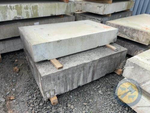X2 concrete slabs 4'11 long x 2'9 wide