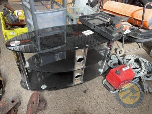 Oval Glass TV Unit