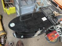 Oval Glass TV Unit - 3