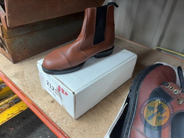 Size 4 Brown Boots Slip on Kids