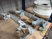 2x Galvanised Steel Buckets & Rollers - 2