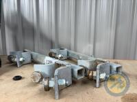 2x Galvanised Steel Brackets & Rollers - 2