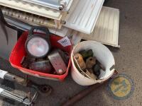 2x Box Lots Tractor Parts, Lights & Bearings