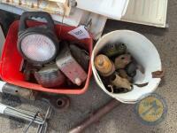 2x Box Lots Tractor Parts, Lights & Bearings - 2