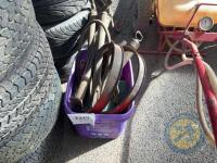 Tub of Baler Parts & 3x Tyre Pumps - 2
