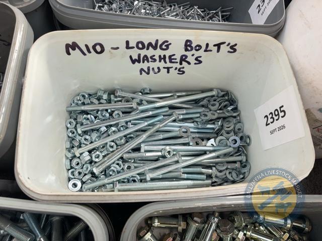 M10 Long Bolts, Nuts, Washers