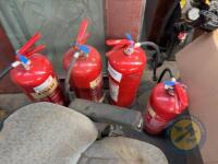 4x Fire Extinguishers Foam