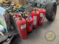 4x Fire Extinguishers Foam