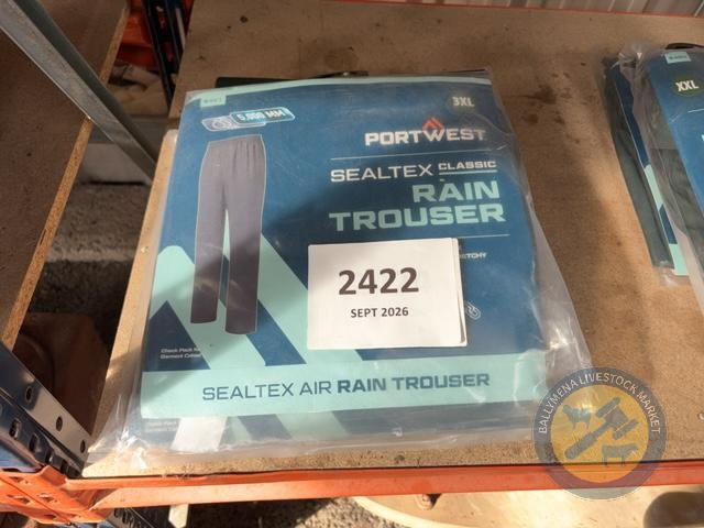 2x Pairs of 3XL Waterproof Trousers