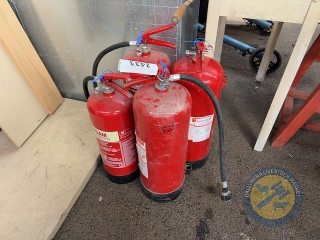4x Fire Extinguishers Foam