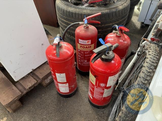 4x Fire Extinguishers Foam
