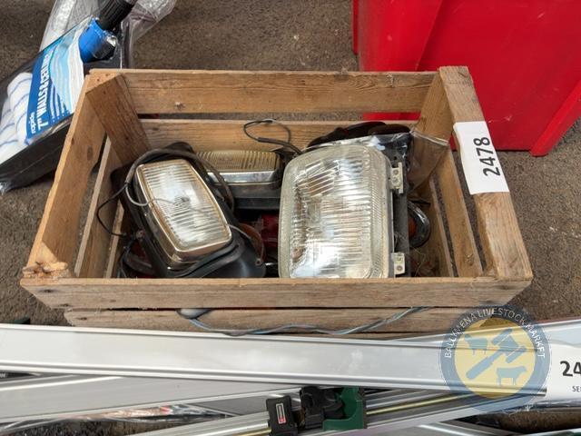 Wooden Box of Car Lights