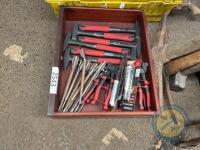 Box Lot of Hammers, Tile Cutters etc