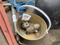 Brass Bucket & Lamp