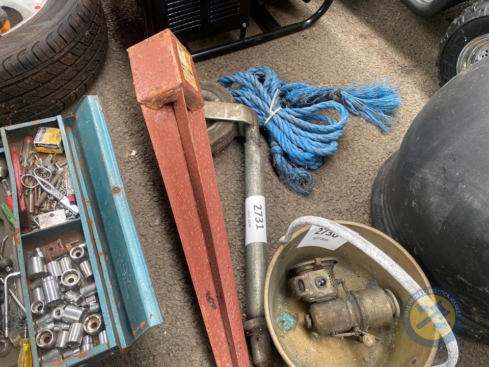 Post Fixing Trailer Jockey Wheel & Rope