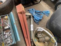 Post Fixing Trailer Jockey Wheel & Rope