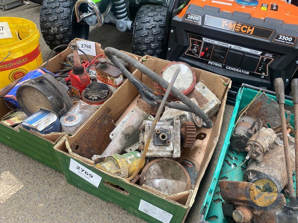 Box Lot of Lights, Ferguson Parts etc