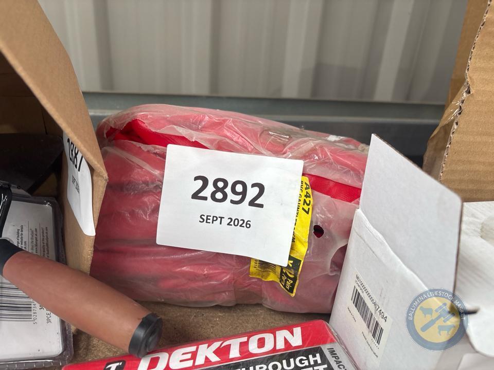 pack of red rubber gloves