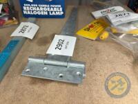 pair of galvanised strap hinges