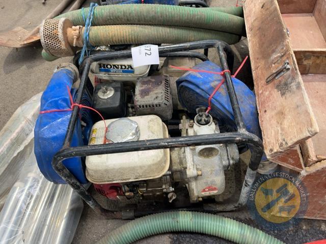 honda GX120 & 2 water pumps & 2 pipes