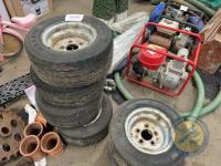 6x 5 stud trailer wheels - 2