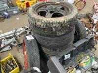 4x 16 inch vauxhall wheels & spacesaver