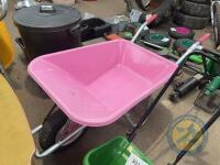 90L pink wheelbarrow