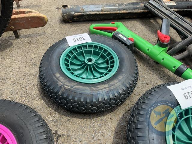 spare wheelbarrow wheel - green