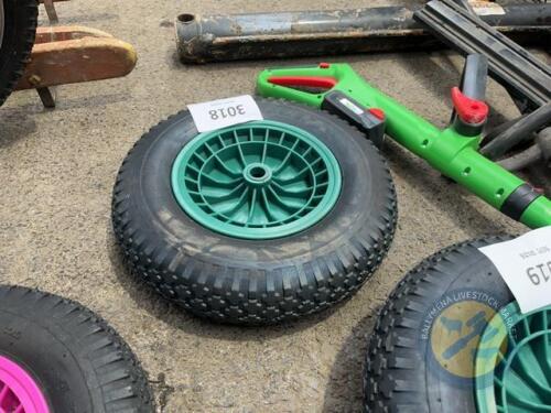 spare wheelbarrow wheel - green
