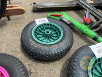 spare wheelbarrow wheel - green