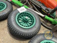 spare wheelbarrow wheel - green