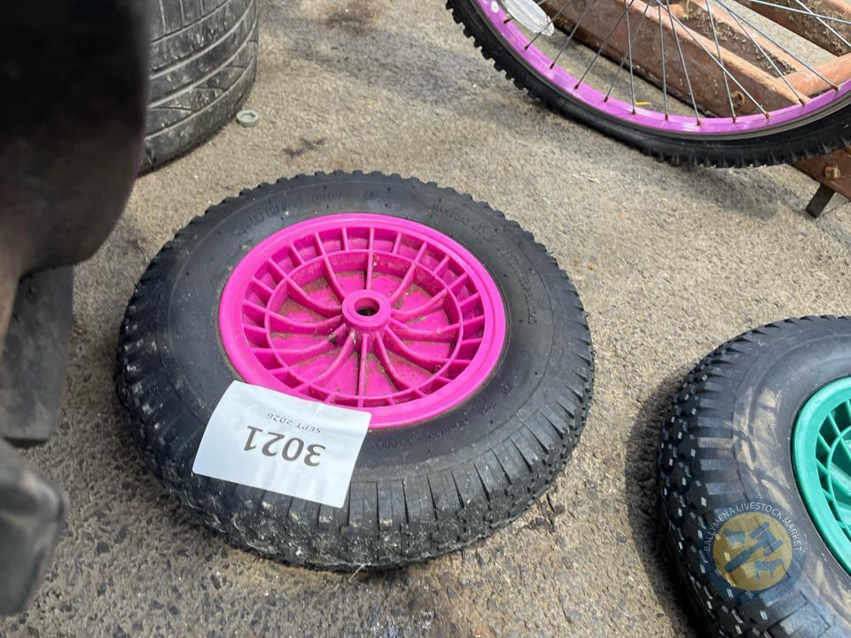 spare wheelbarrow wheel - pink