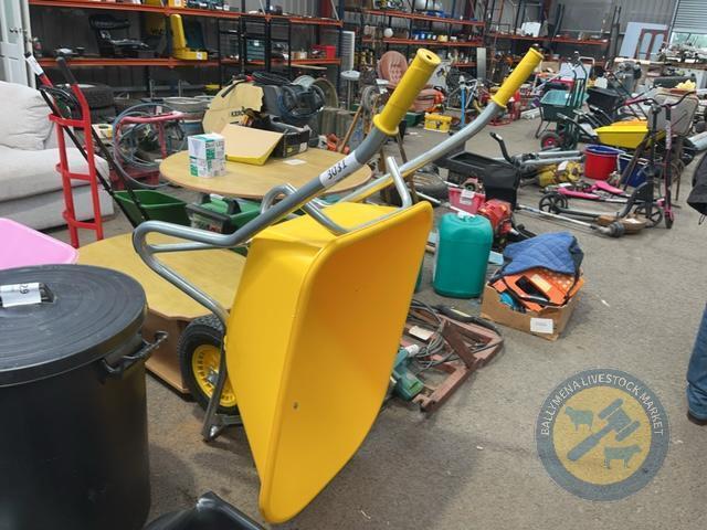 HD Yellow plastic wheel barrow