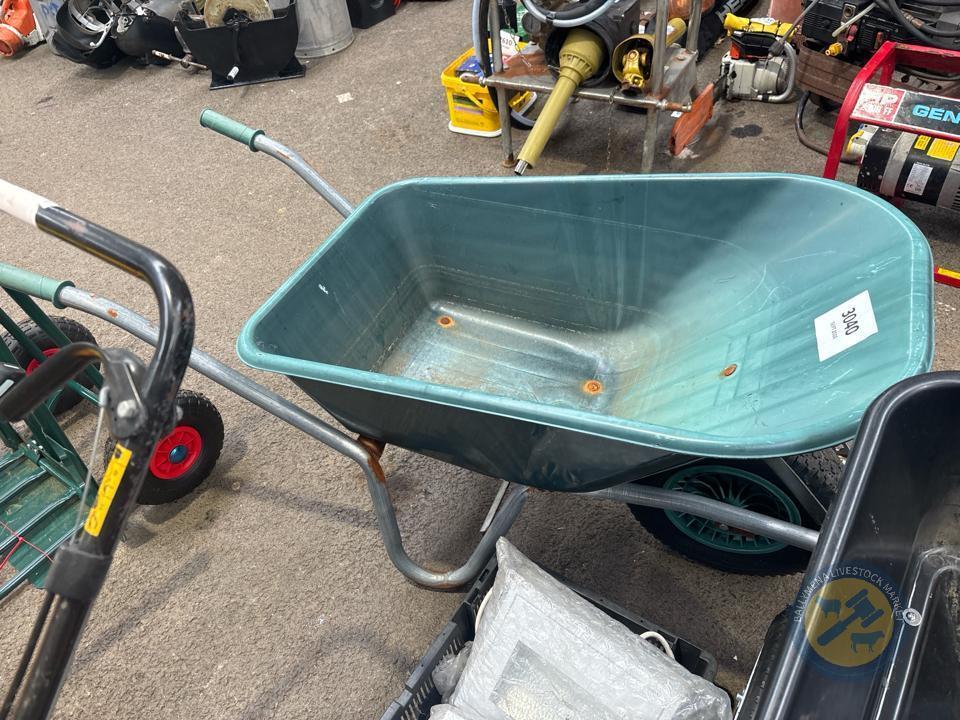 120L green wheelbarrow