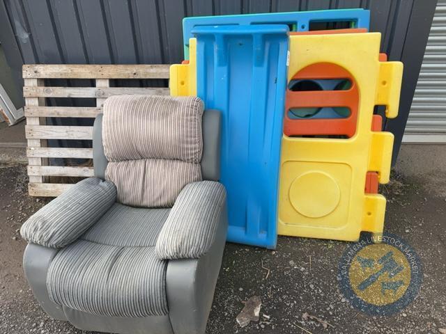 Plastic Lego Wall & Arm Chair