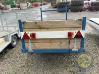 Single Axle Flat Trailer Back Board & Ladder Rack (Blue Frame) - 5
