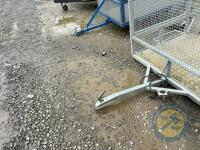 8ft x 5ft Galvanised Trailer Cage Sides All Around & High Back Door Slight Beavertail - 4