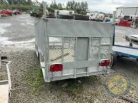 8ft x 5ft Galvanised Trailer Cage Sides All Around & High Back Door Slight Beavertail - 5