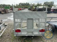 8ft x 5ft Galvanised Trailer Cage Sides All Around & High Back Door Slight Beavertail - 6
