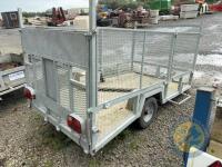8ft x 5ft Galvanised Trailer Cage Sides All Around & High Back Door Slight Beavertail - 7