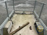 8ft x 5ft Galvanised Trailer Cage Sides All Around & High Back Door Slight Beavertail - 8