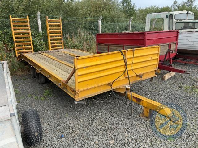 Yellow Low Loader 20ft Long Hydraulic Ramps 18' Tyres Recently Fitted New Brakes