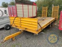 Yellow Low Loader 20ft Long Hydraulic Ramps 18' Tyres Recently Fitted New Brakes - 3