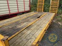 Yellow Low Loader 20ft Long Hydraulic Ramps 18' Tyres Recently Fitted New Brakes - 5