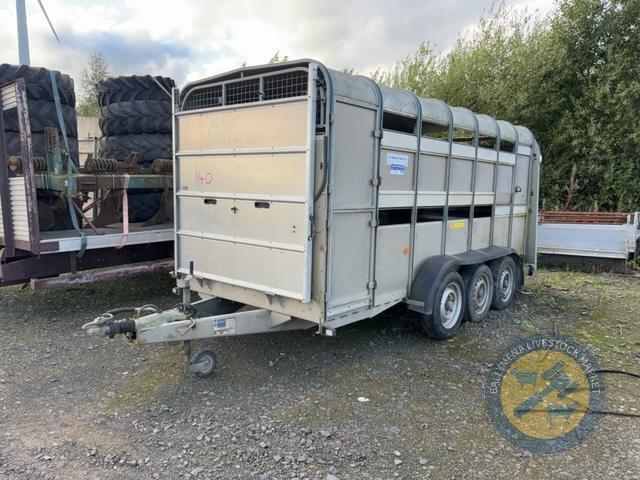 Ifor Williams 14x6 Triaxle Livestock Trailer 2018 with Sheep Decks, Fold Down Front, Tank & Cattle Gate