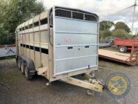 Ifor Williams 14x6 Triaxle Livestock Trailer 2018 with Sheep Decks, Fold Down Front, Tank & Cattle Gate - 3