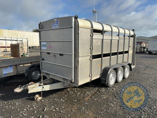14ft Triaxle Cattle Trailer with Lights & Brakes, Sheep Decks & Dividing Gates