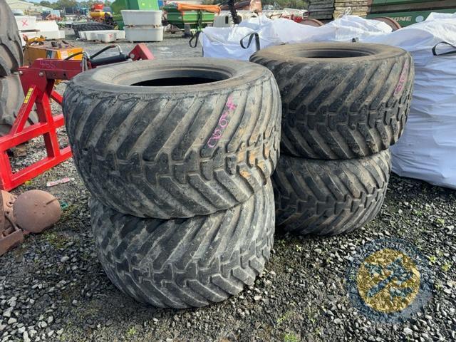 4x 600/50 R22.5 Tyres