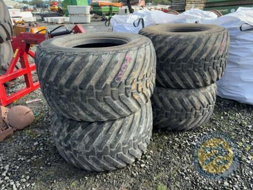 4x 600/50 R22.5 Tyres
